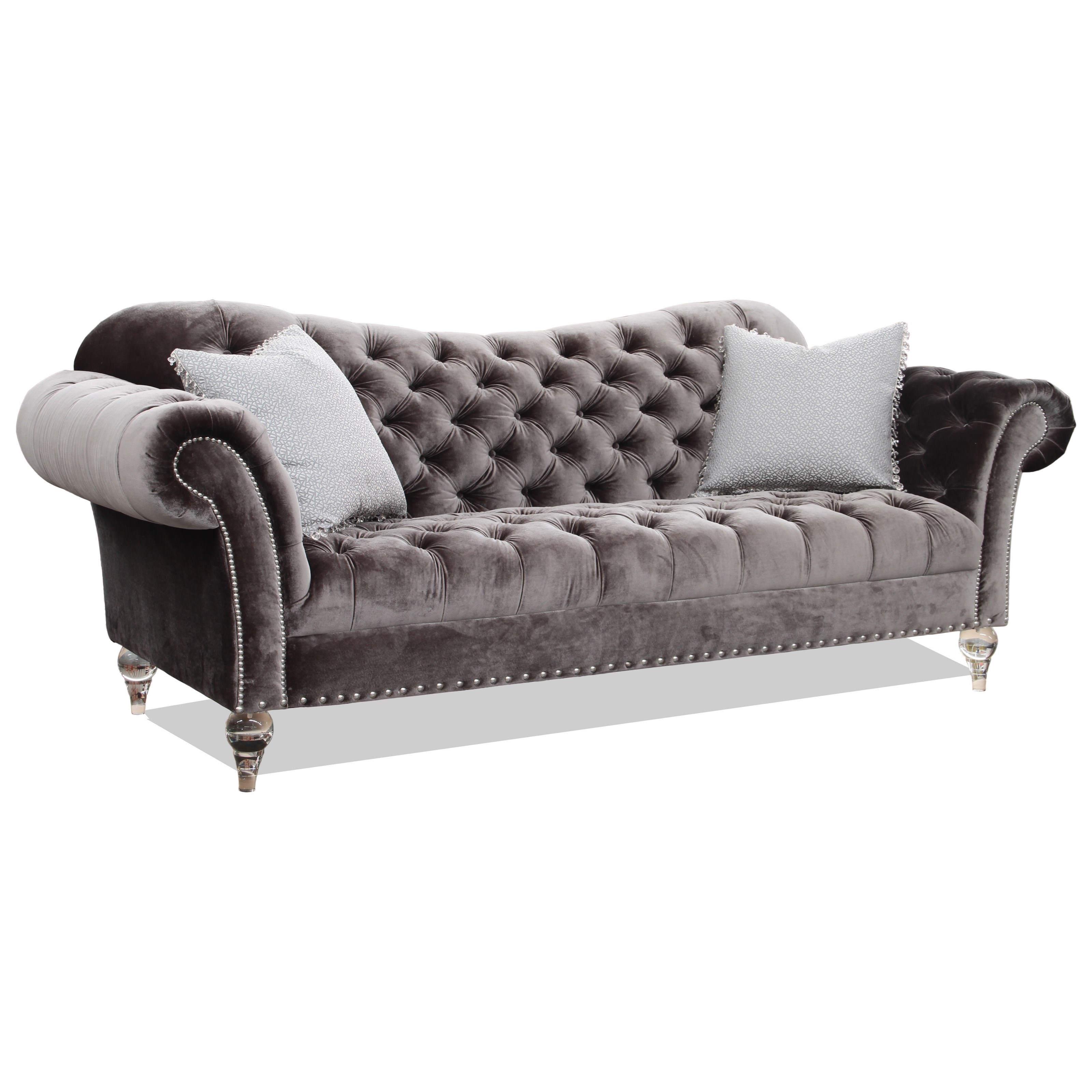Rachlin Classics Vanna Traditional Sofa with Deep Tufted Accents